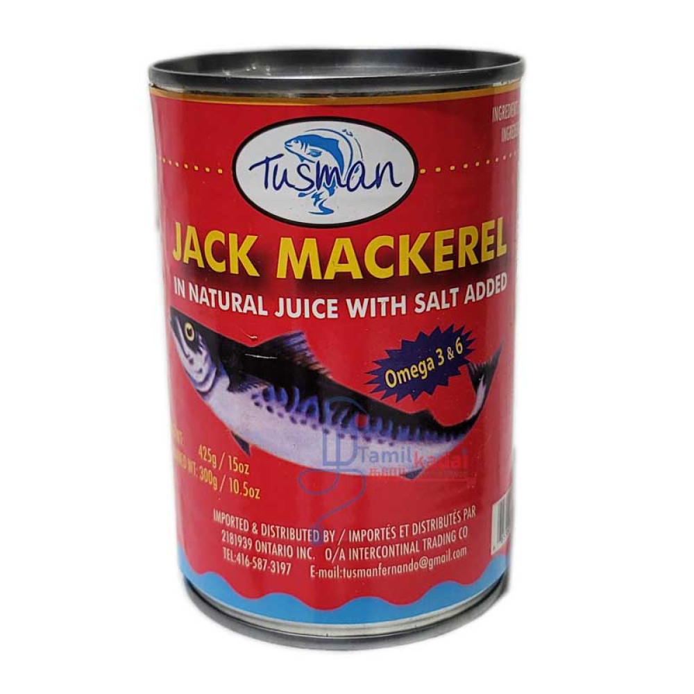 Jack Mackerel (425 g) - Salt -Tusman - டின் மீன்