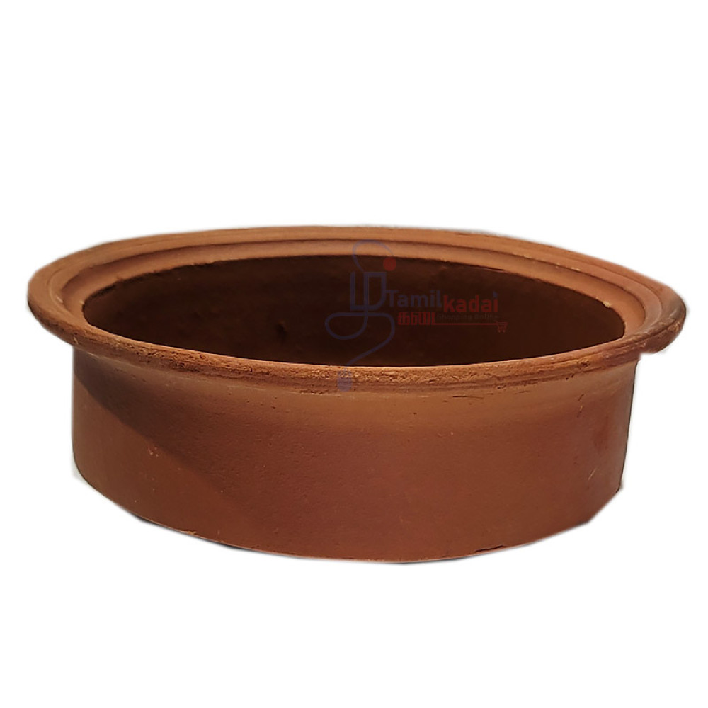 Mud Curry Pot - Flat base- Large-மண் அடுக்கு சட்டி 