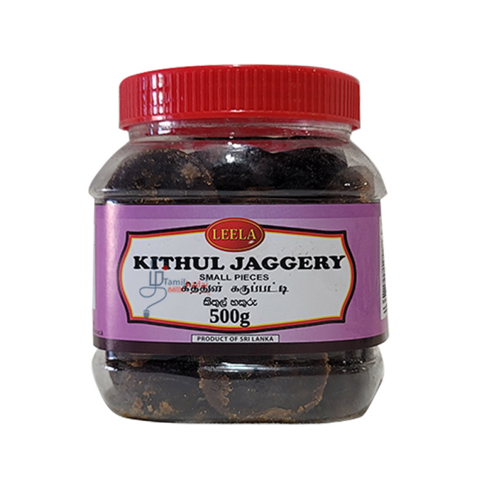 Kithul Jaggery-bottle-500g-Leela - கித்துள் கருப்பட்டி