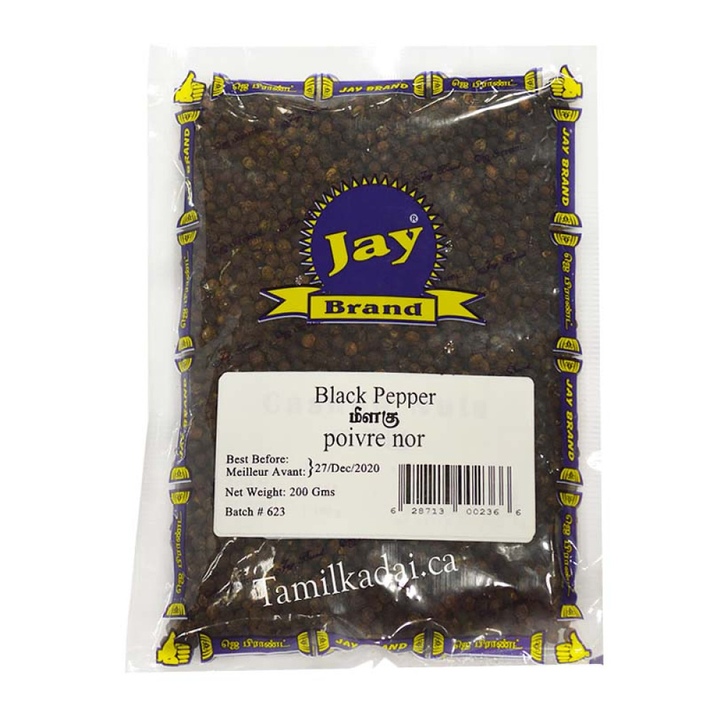 Black Pepper Whole(200 g) - Jey Brand - மிளகு