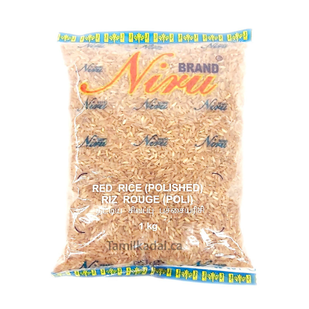 Red Raw Rice Polished (1 Kg) - Niru - தீட்டிய சிவப்பு பச்சயரிசி 